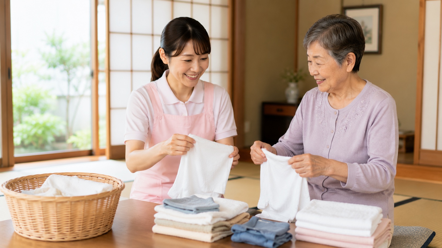 家事援助のようす（サンプル・AI生成）
